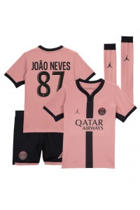 Fotbalové Dres Paris Saint-Germain Joao Neves #87 Dětské Třetí Oblečení 2024-25 Krátký Rukáv (+ trenýrky)